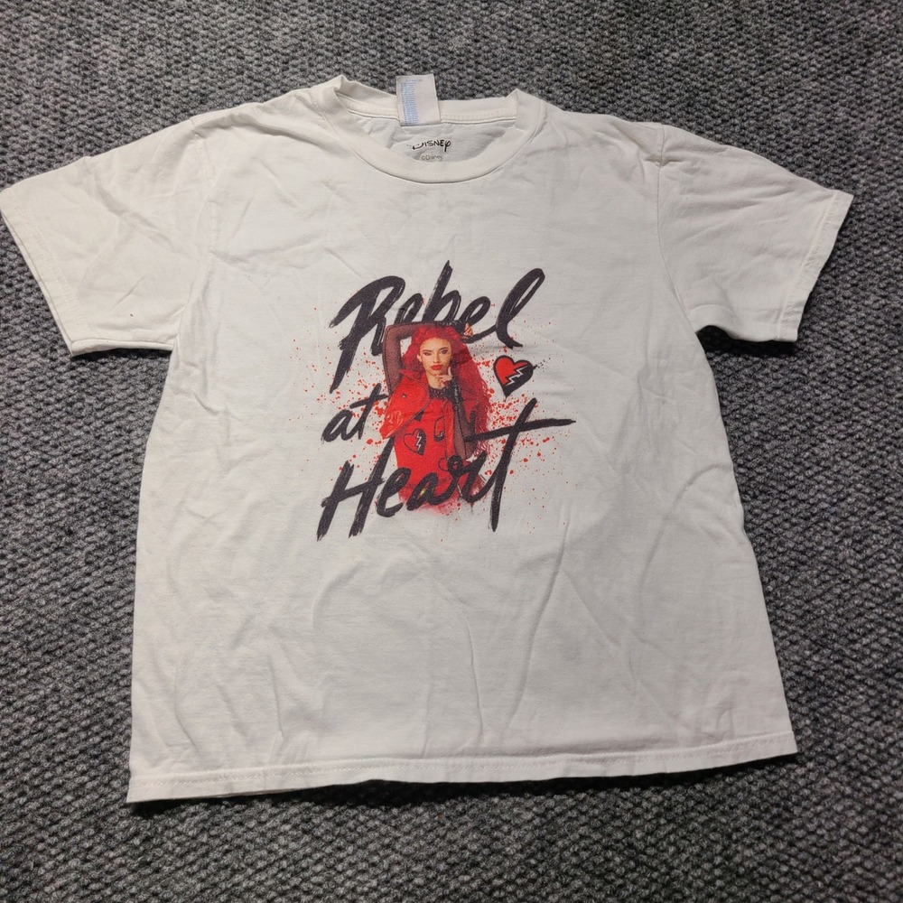 Disney Descendants Rise of Red Rebel at Heart Graphic T-Shirt White Kids